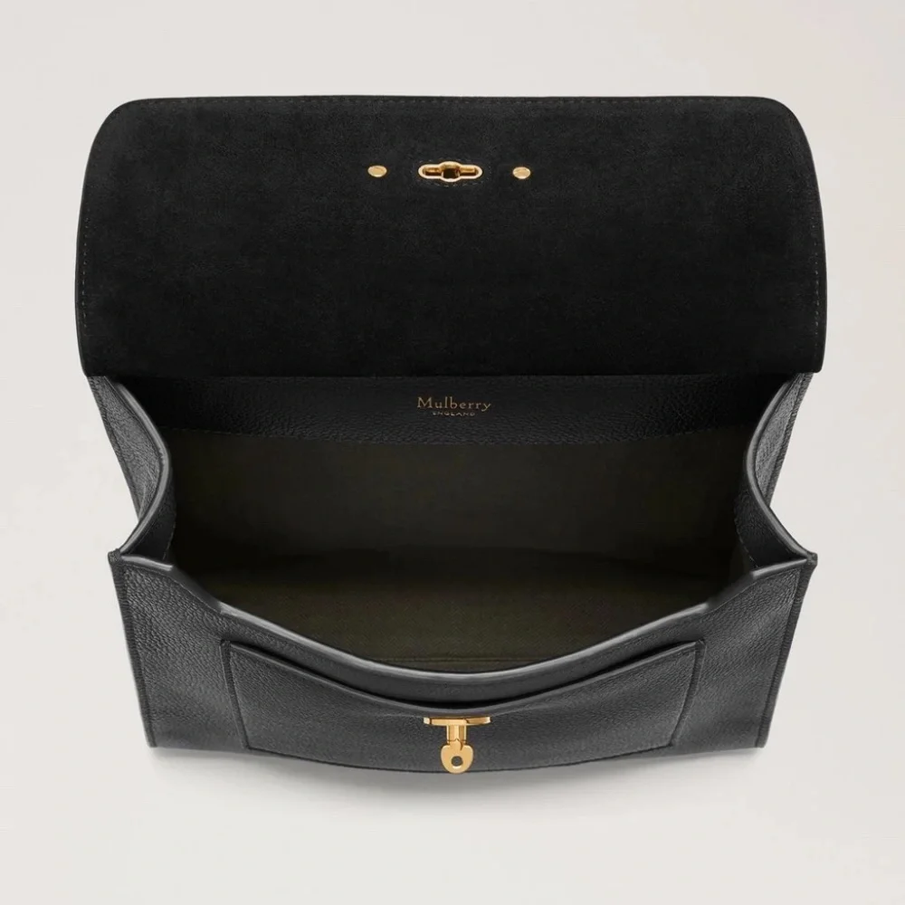 Mulberry 'Anthony' Small Classic Grain Black Messenger Bag  - MSRP $750 - BNIB
